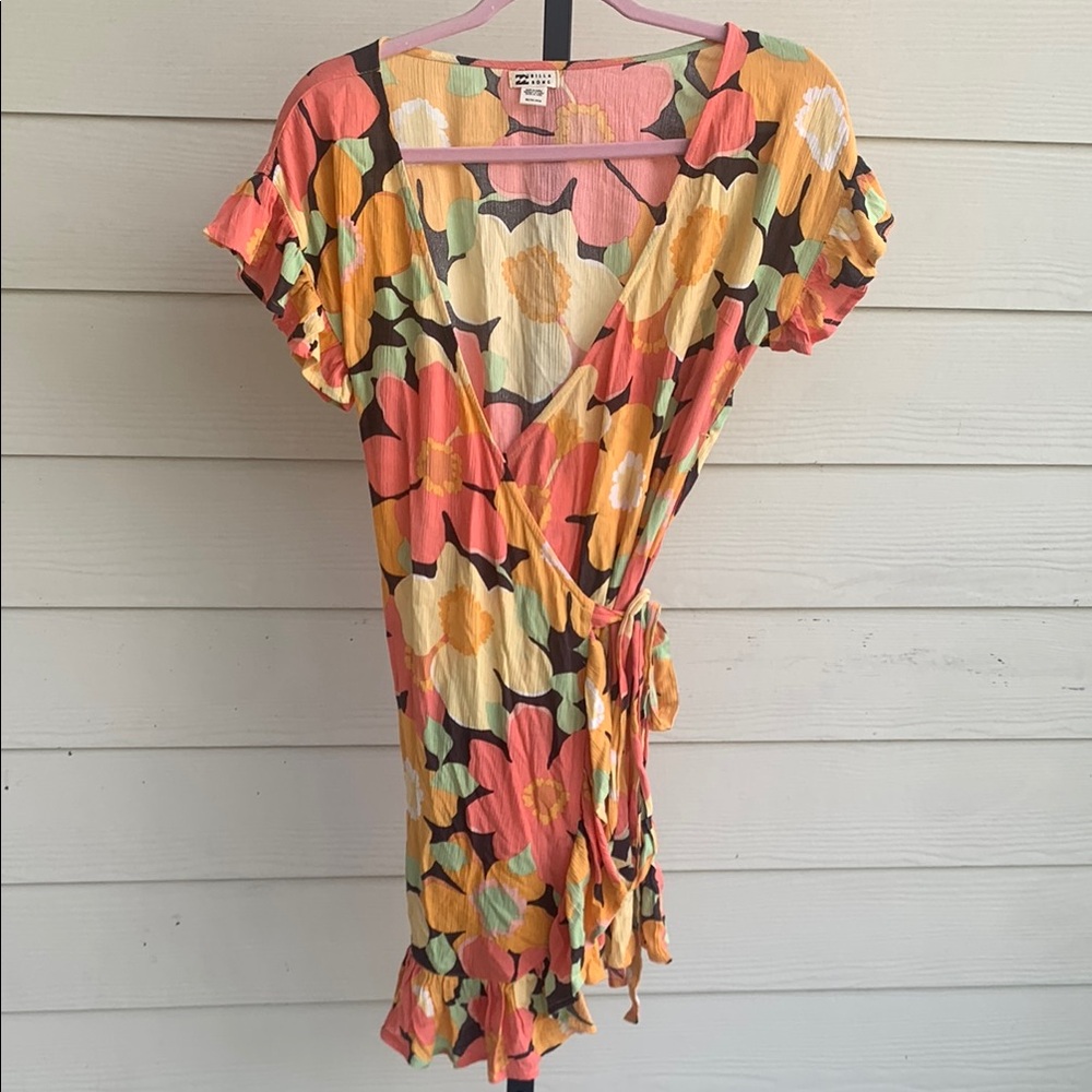 Billabong bohemian floral vacation summer sundress xs